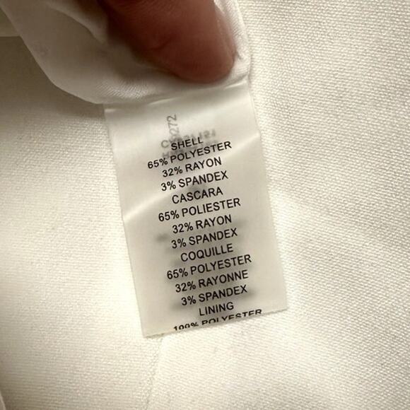 Vince Camuto Angled Ruffle Sheath Dress In Ivory Size 2 VC9M9272 - Picture 7 of 9